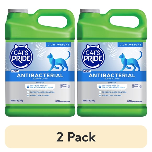 (2 pack) Cat's Pride Antibacterial Scented Clumping Litter 12lb Jug