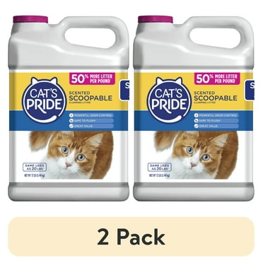 (2 pack) Cat's Pride Scented Scoopable Cat Litter, 12 lb Jug