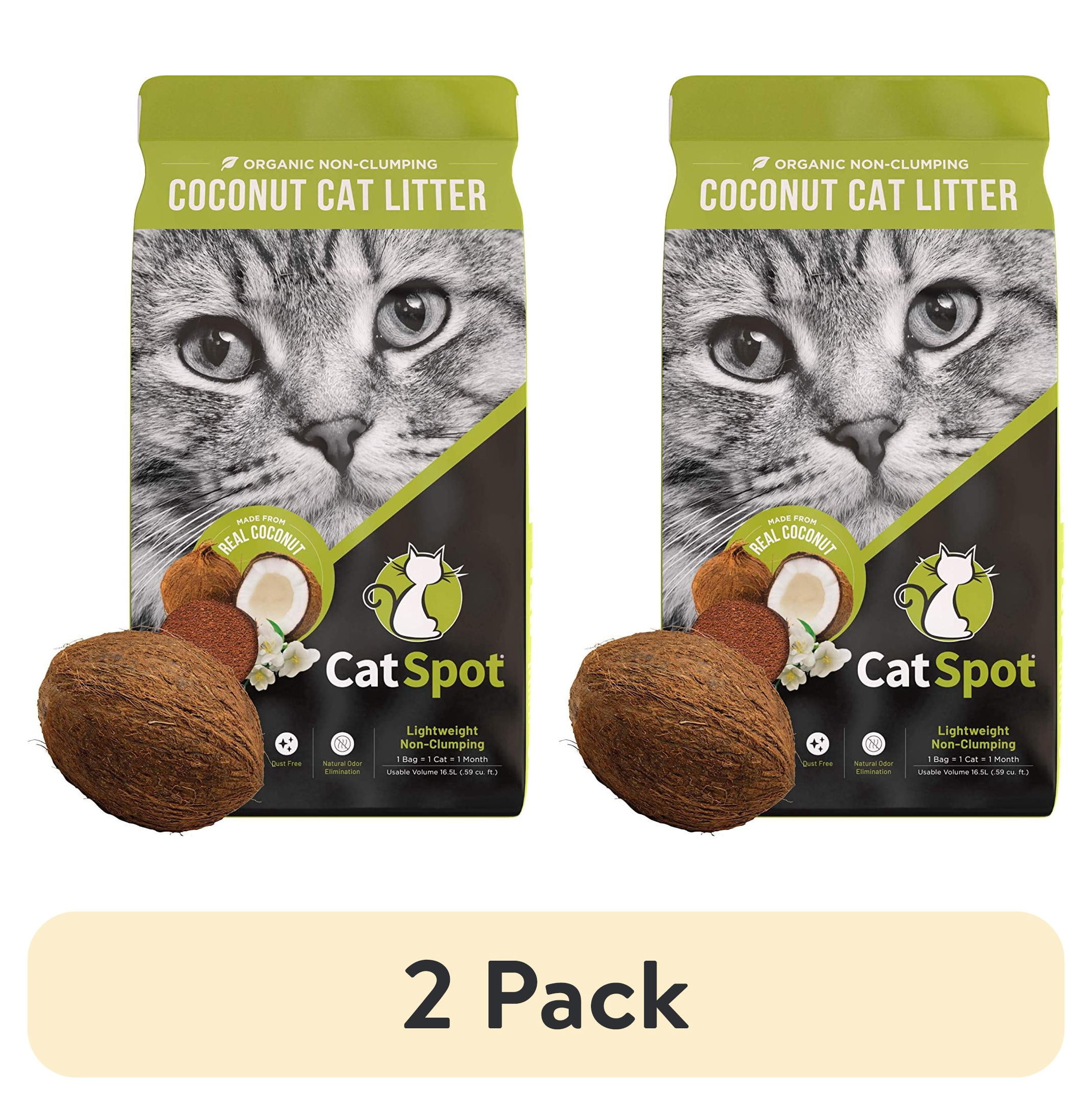 (2 pack) Catspot 100% Organic Coconut Non Clumping Cat Litter, 5 lb Bag