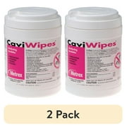 عبوتان مناديل مطهرة للسطح CaviWipes 13-1100، علبة تحتوي على 160 قطعة