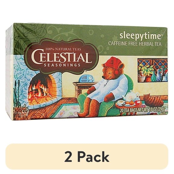 (2 pack) Celestial Seasonings Sleepytime Herbal Tea Caffeine Free -- 20 Tea Bags