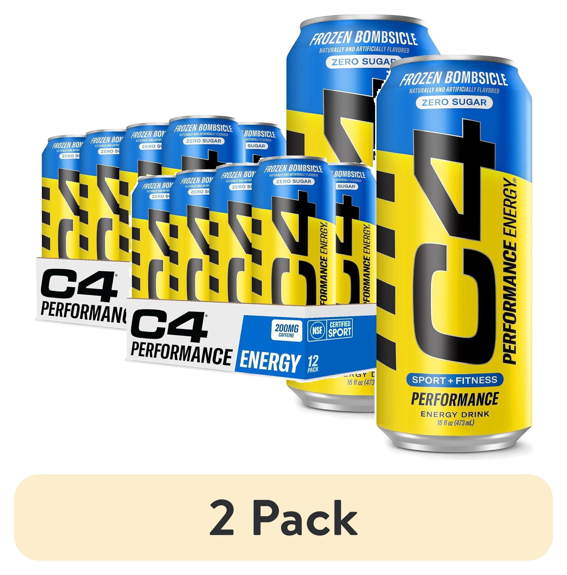 (2 pack) C4 Performance Energy Drink, Frozen Bombsicle, 16oz, 12 Pack ...