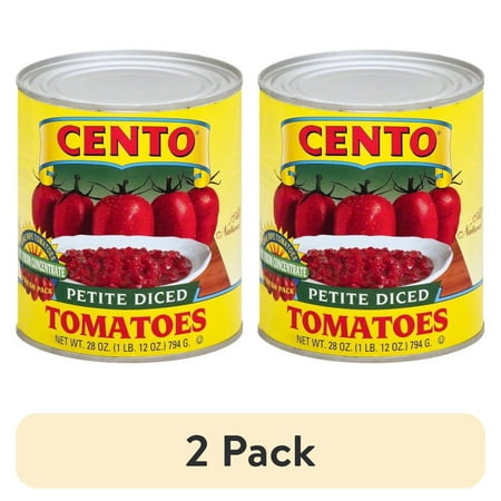 (2 pack) Cento Petite Diced Tomatoes In Puree, 28 oz - allergens not contained