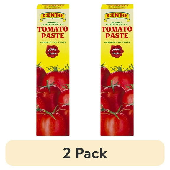 (2 pack) Cento Tomato Paste, 4.56 oz allergens not contained