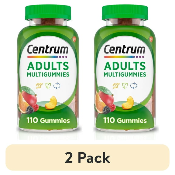 (2 pack) Centrum Multigummies Gummy Vitamins , Multivitamin With Vitamin B, C, D & E, Assorted Fruit, 110 Count
