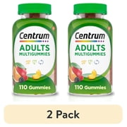 2 pack Centrum Multigummies Gummy Vitamins , Multivitamin With Vitamin B, C, D & E, Assorted Fruit, 110 Count