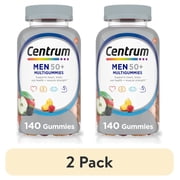 2 pack Centrum Multigummies Mens 50 Plus Gummy Multivitamin with Vitamin A, B, C, D & E, Assorted Fruit, 140 Count