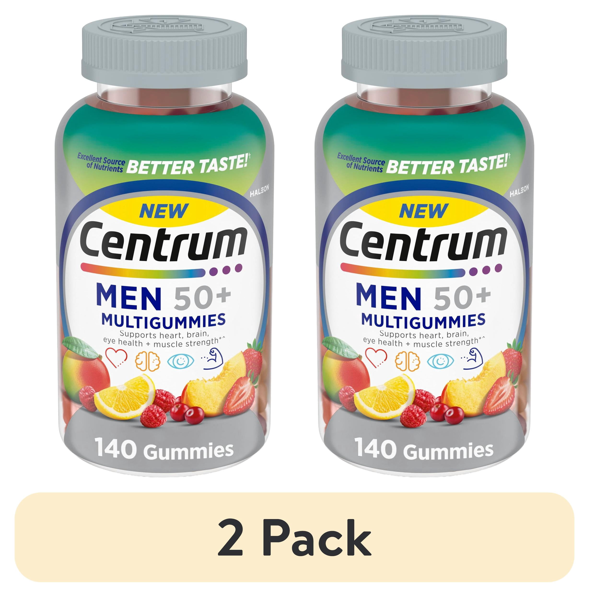 (2 pack) Centrum Silver Multigummies for Men 50+, Gummy Multivitamin ...