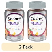 2 pack Centrum Silver Multigummies for Women 50+, Assorted Natural Fruit Flavors - 80 Count