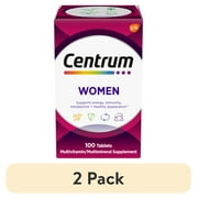 2 pack Centrum Women Multivitamin With Vitamins A, B, C, D3 & E With Iron, 100 Count