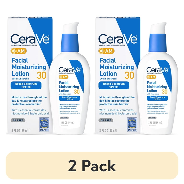 CeraVe フェイスクリーム & ローション セット CeraVe, AM Face Moisturizer with SPF 30, 3 oz, 2 pack - Walmart.com