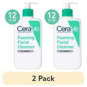 (2 pack) CeraVe Foaming Facial Cleanser for Normal to Oily Skin, 12 fl oz