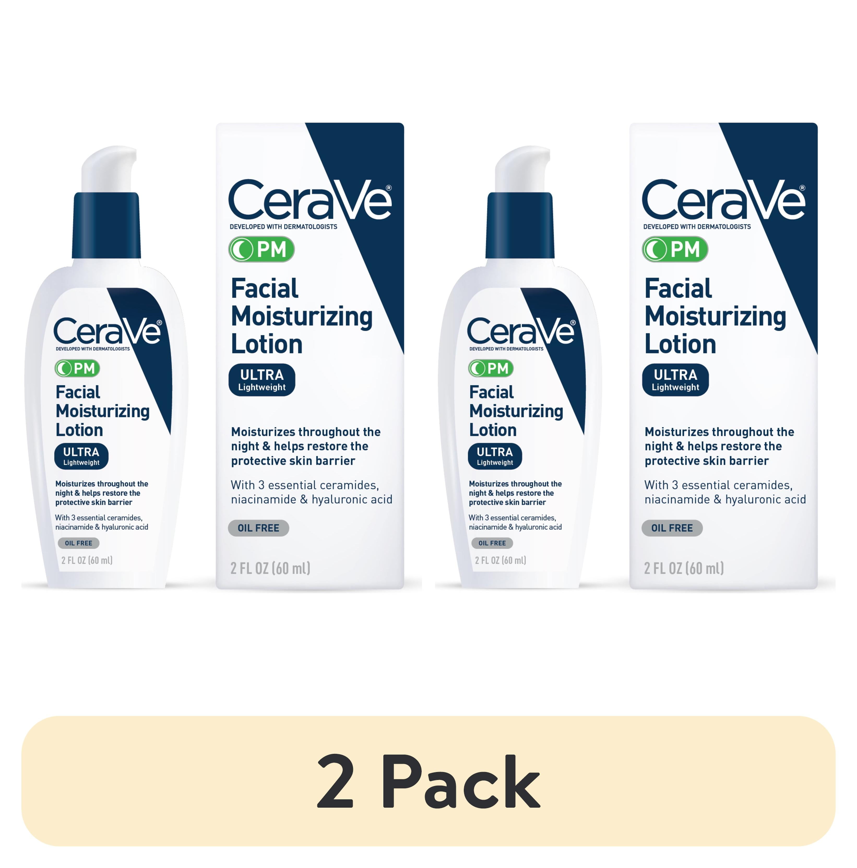 cerave night cream 2個と美容液 2 pack) CeraVe Night Cream PM Ultra-Lightweight Moisturizing