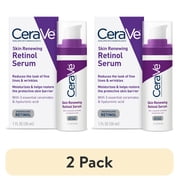 (2 pack) CeraVe Skin Renewing Retinol Serum Anti-aging Face Serum for Wrinkles & Fine Lines 1 fl oz