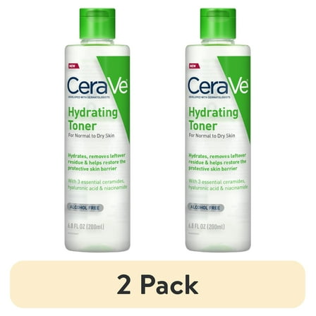 (2 pack) PR CeraVe Hydrating Facial Toner, Alcohol Free Toner for Normal to Dry Skin 6.8 fl oz