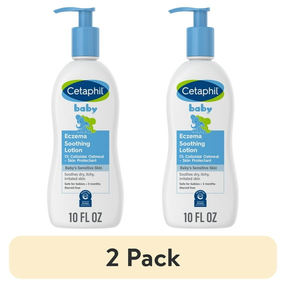 (2 pack) Cetaphil Baby Eczema Soothing Lotion with Colloidal Oatmeal, Paraben Free, Hypoallergenic, 10 fl oz
