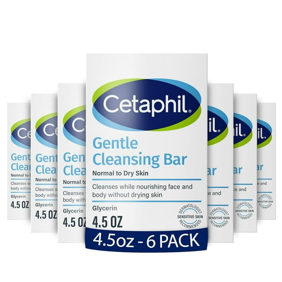 (2 pack) Cetaphil Gentle Cleansing Bar (4.5 oz., 6 pk.)