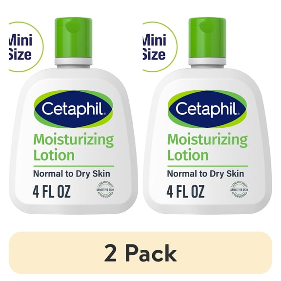 (2 pack) Cetaphil Moisturizing Lotion Hydrating Lotion for All Skin Types, Sensitive Skin, 4 fl oz