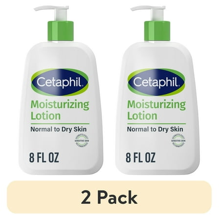 (2 pack) Cetaphil Moisturizing Lotion for Normal to Dry Skin, Hydrating Fragrance Free, 8 fl oz