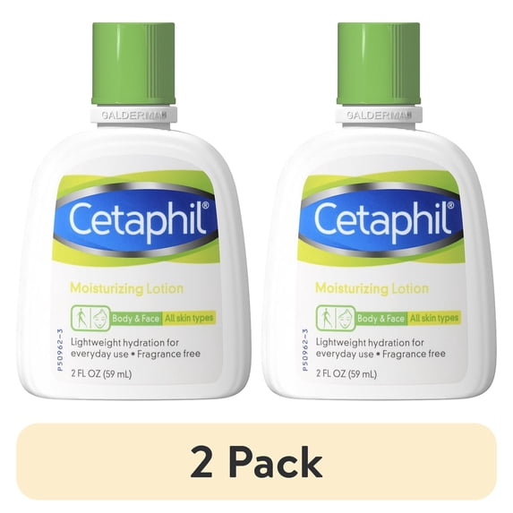 (2 pack) CetaphilA® Moisturizing Lotion for All Skin Types 2 fl. oz. Bottle