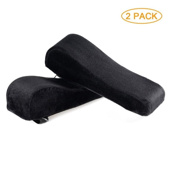 2 pack Chair Armrest Pads , Memory Foam Home Office Chair Arm Cover Comfy Computer Gaming Chair Cushion Removable Washable Elbow Support Forearm Pressure Relief