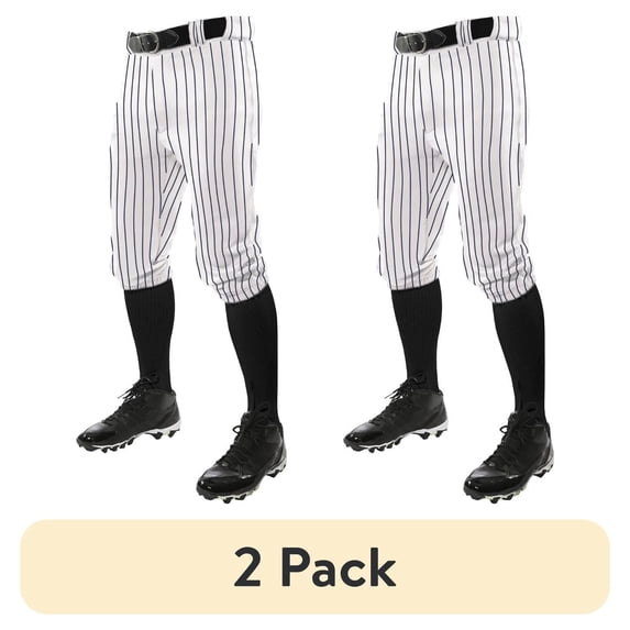 (2 pack) Champro Triple Crown Pinstripe Knicker Baseball Pants