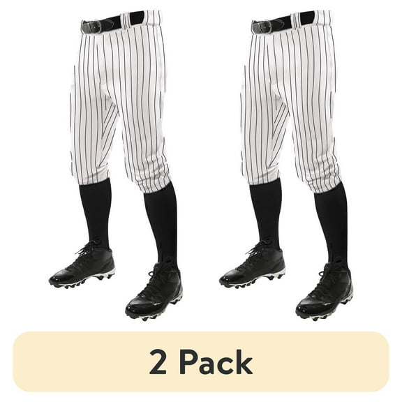 (2 pack) Champro Triple Crown Pinstripe Knicker Baseball Pants