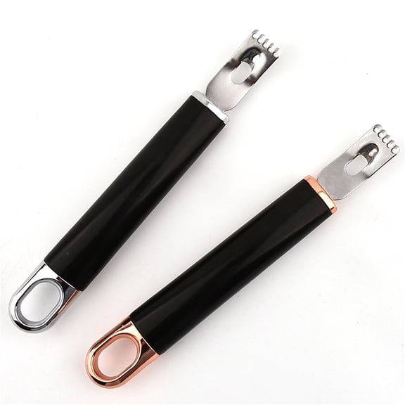 2 pack Channel Knife, 2-in-1 Lemon Twist Peeler Stainless Steel Lemon Peeler Bar Tool Cocktail Garnish Citrus Lemon Rind Tool for Kitchen Bar Restaurant