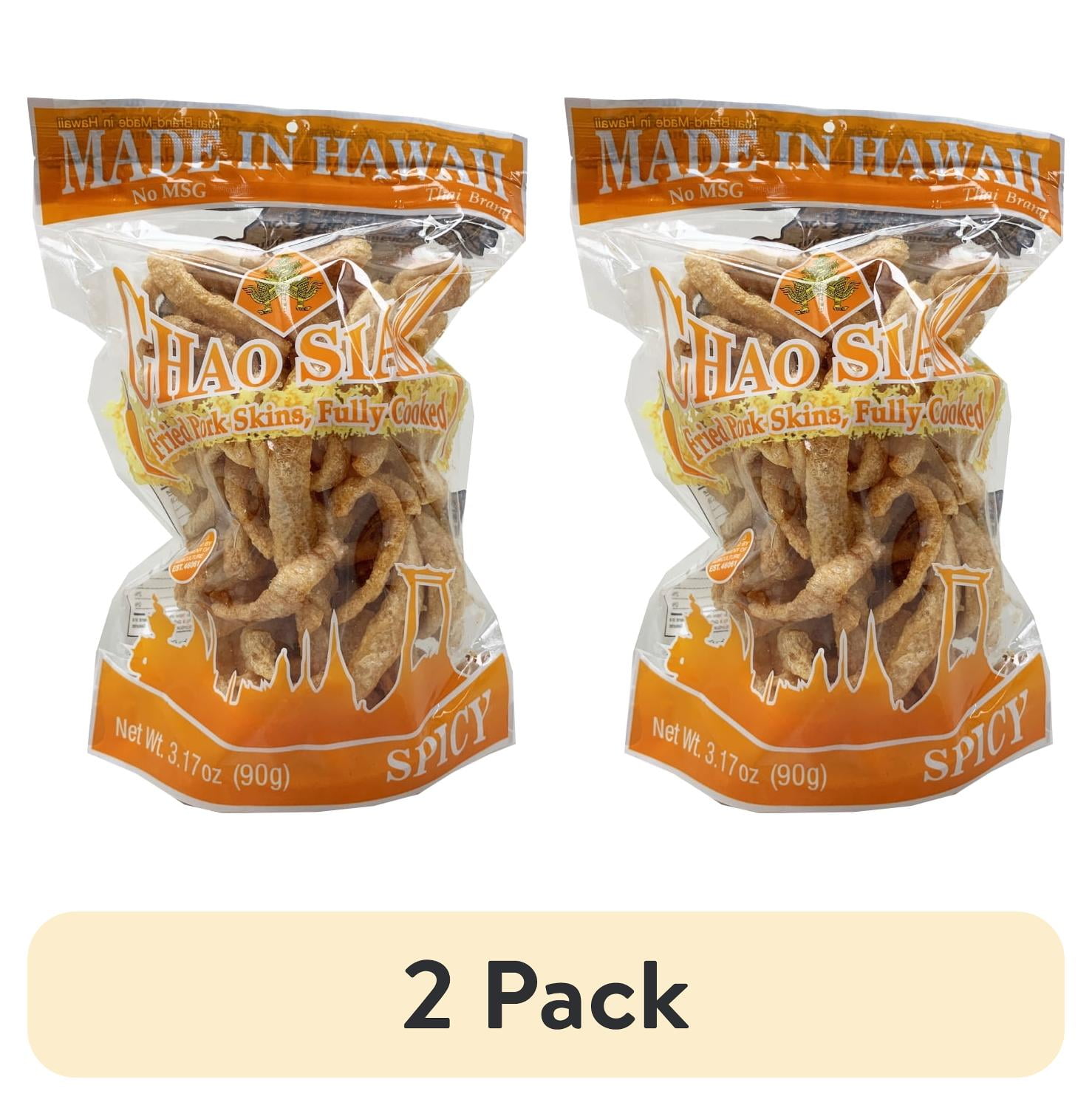(2 pack) Chao Siam Fried Pork Skin Spicy