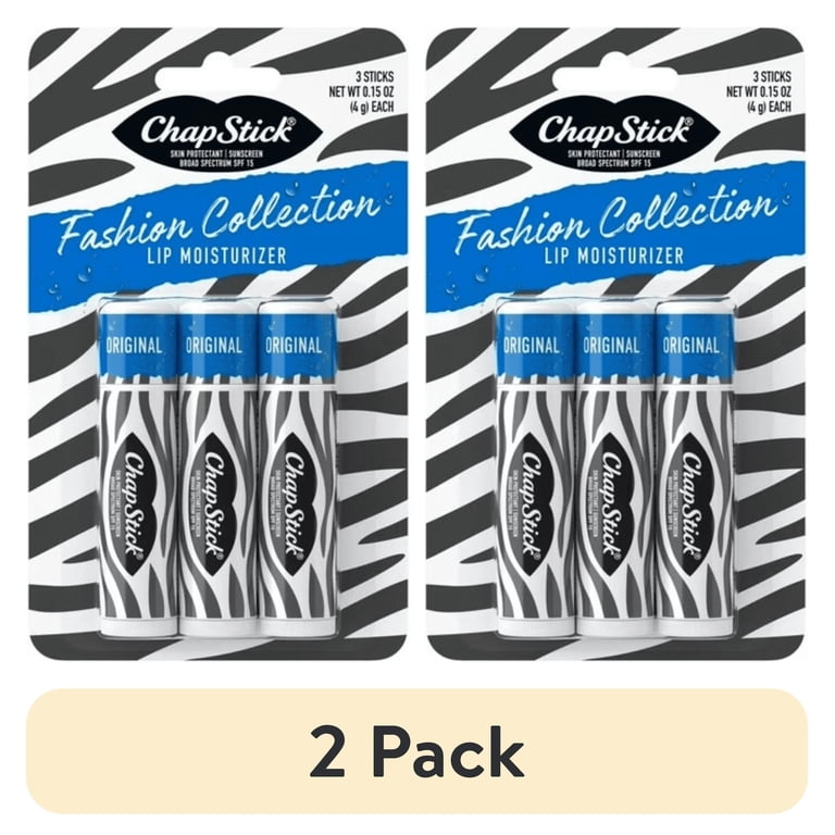 2 pack) ChapStick Fashion Collection Zebra Lip Balm, Moisturizing
