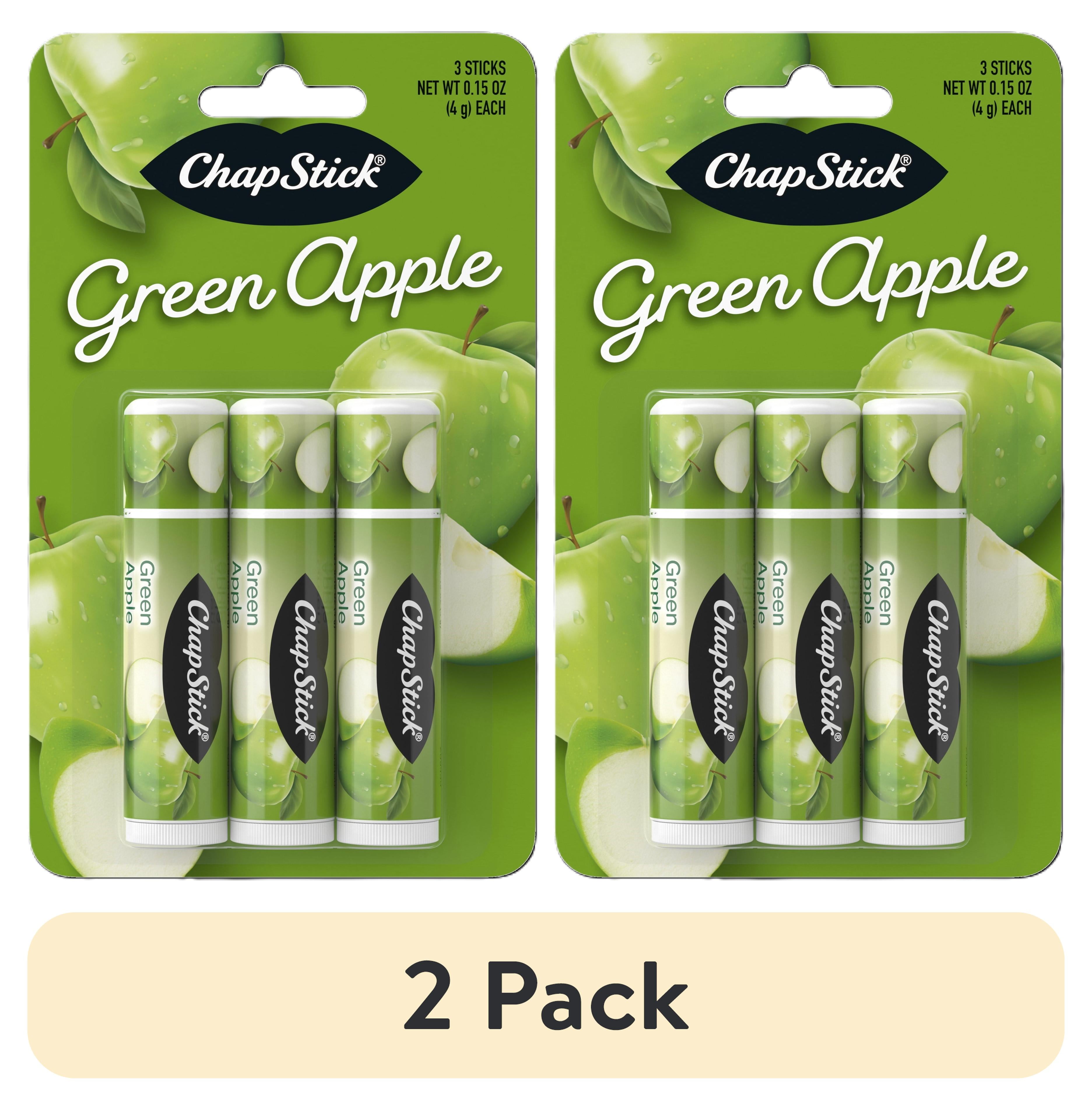 ChapStick Green Apple Flavored Lip Balm, 0.15 oz, 3 Pack - Walmart.com