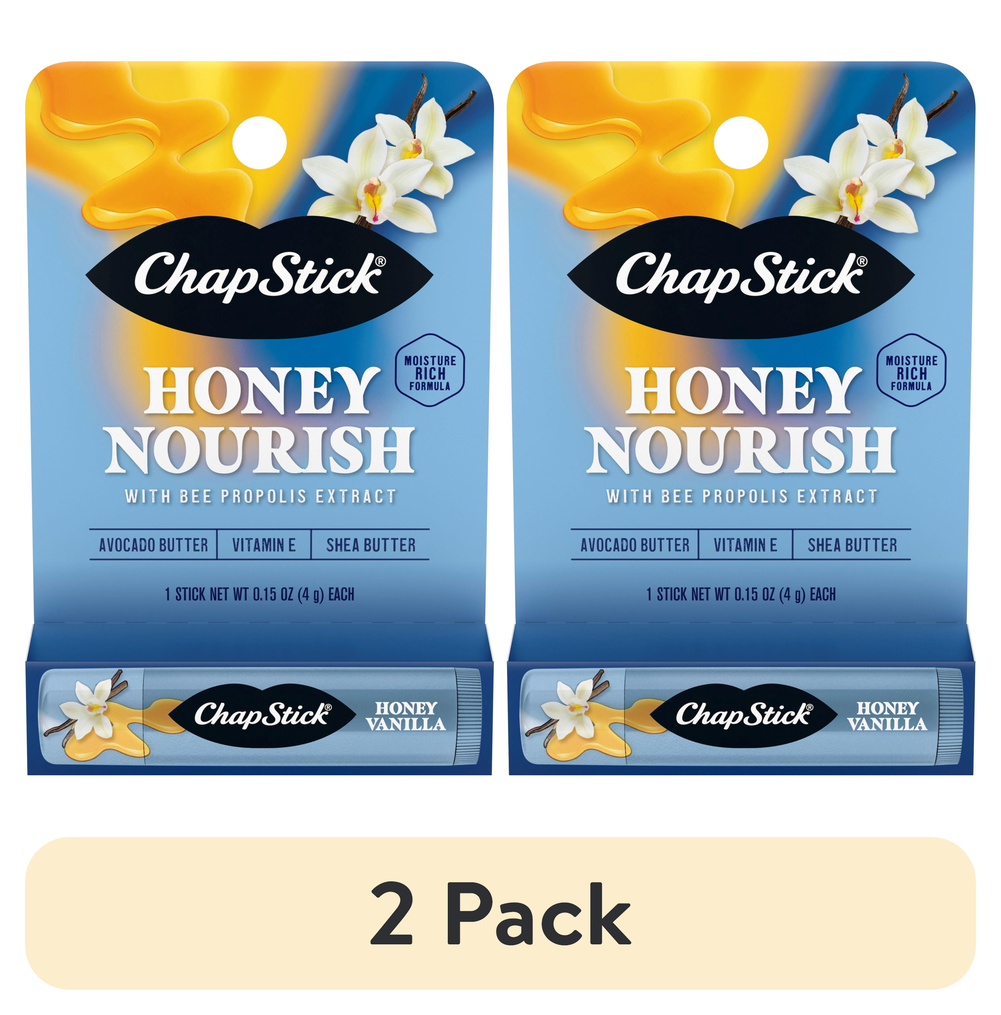 (2 pack) ChapStick Lip Balm Honey Nourish, Moisturizing Formula with Shea Butter, Avocado Butter, Bee Propolis Extract & Vitamin E, 0.15 oz