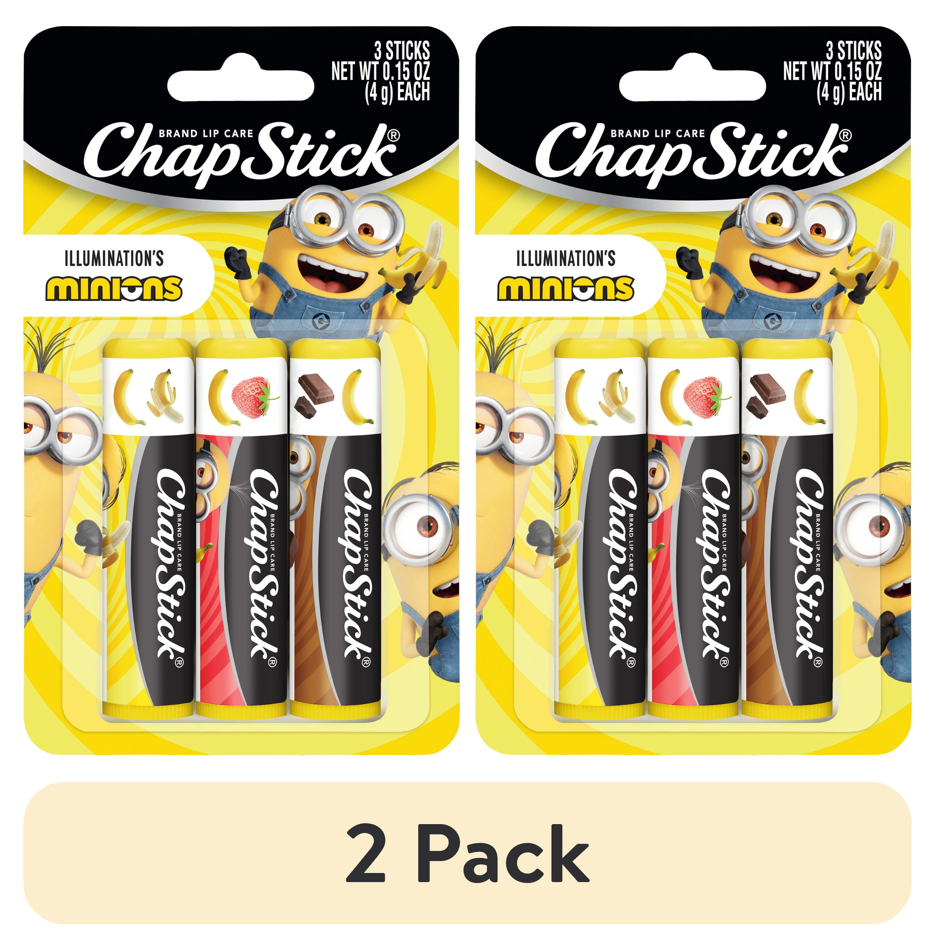 3 pack) ChapStick Minions Banana-nana Lip Balm, Banana Flavor