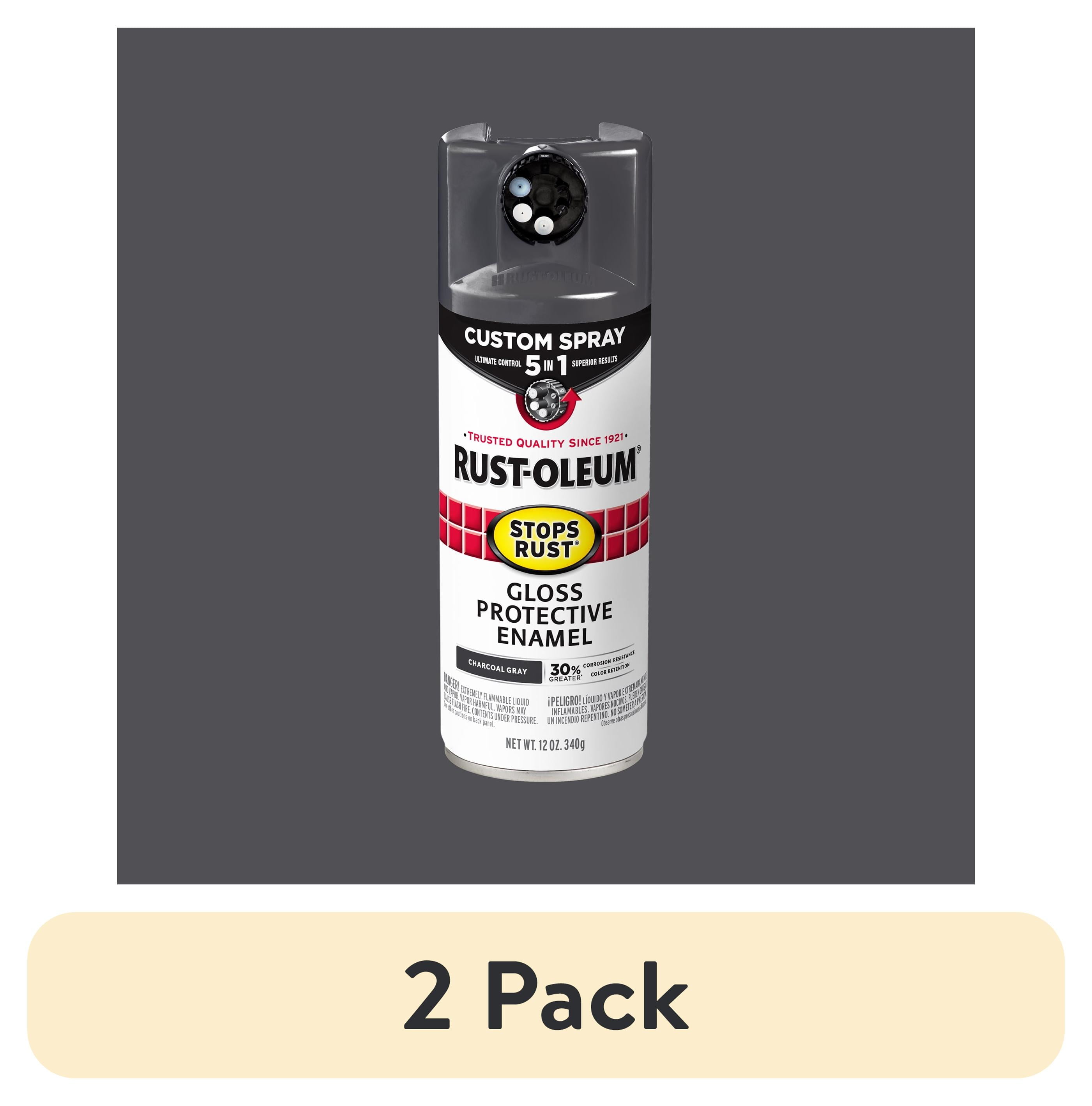6 Pack, Dark Walnut, Rust-Oleum Stops Rust Custom Spray 5 in 1