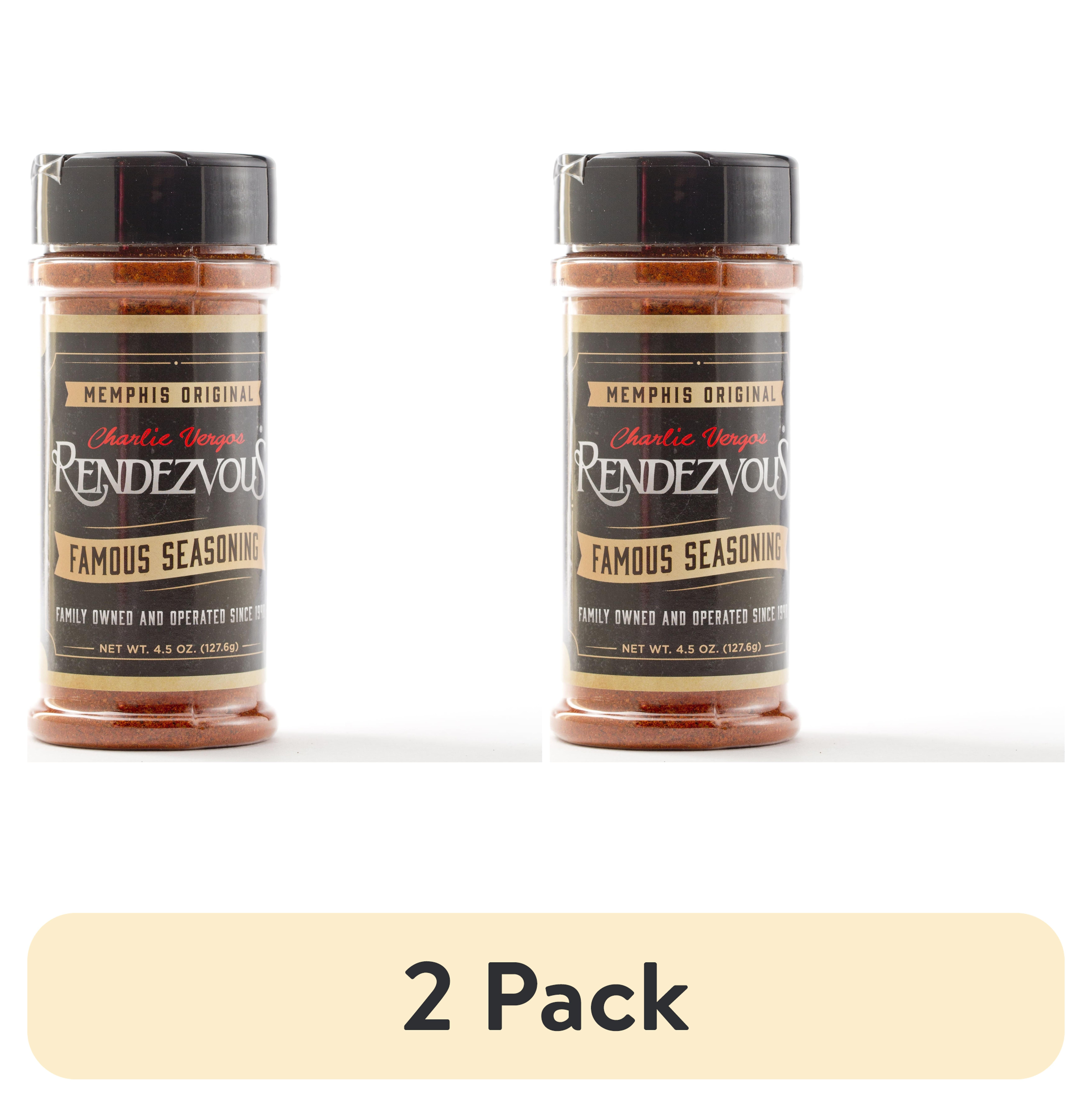 (2 pack) Charlie Vergos Rendezvous Famous Seasoning, 4.5 oz