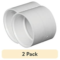 (2 pack) Charlotte Pipe Coupling Pvc Dwv 1-1/2 "
