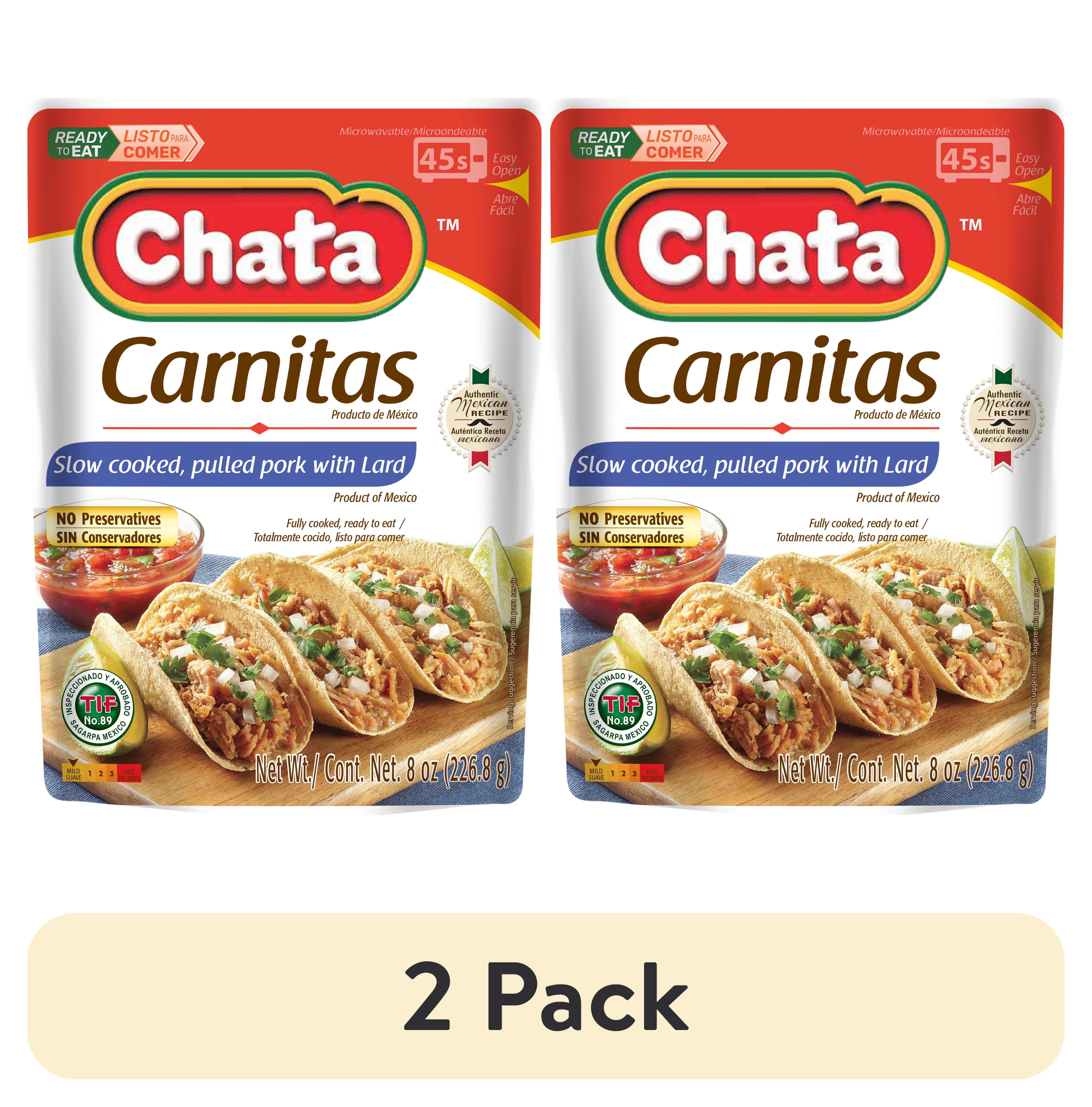 (2 pack) Chata Pork Carnitas Pouch, 8 oz, Pack of 1
