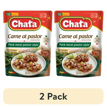 (2 pack) Chata Pork Meat Pastor Style Pouch, 8 oz, Pack of 1
