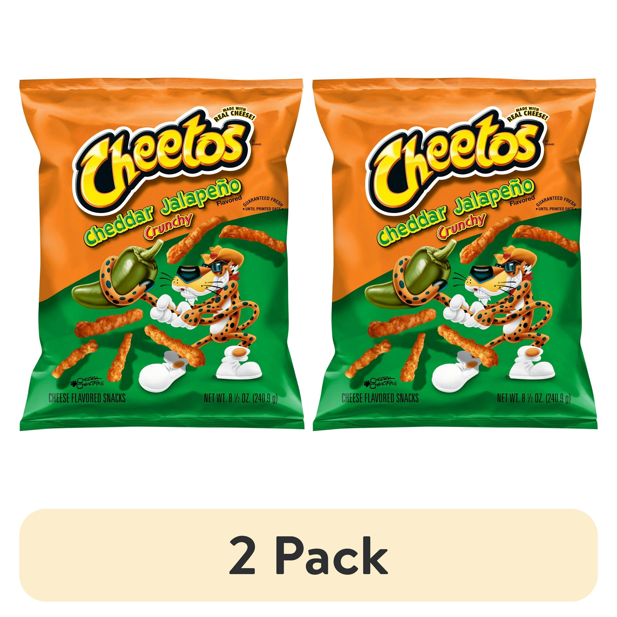 (paquete de 2) Cheetos Crujientes de queso cheddar con jalapeño, bolsa de 8.5 oz