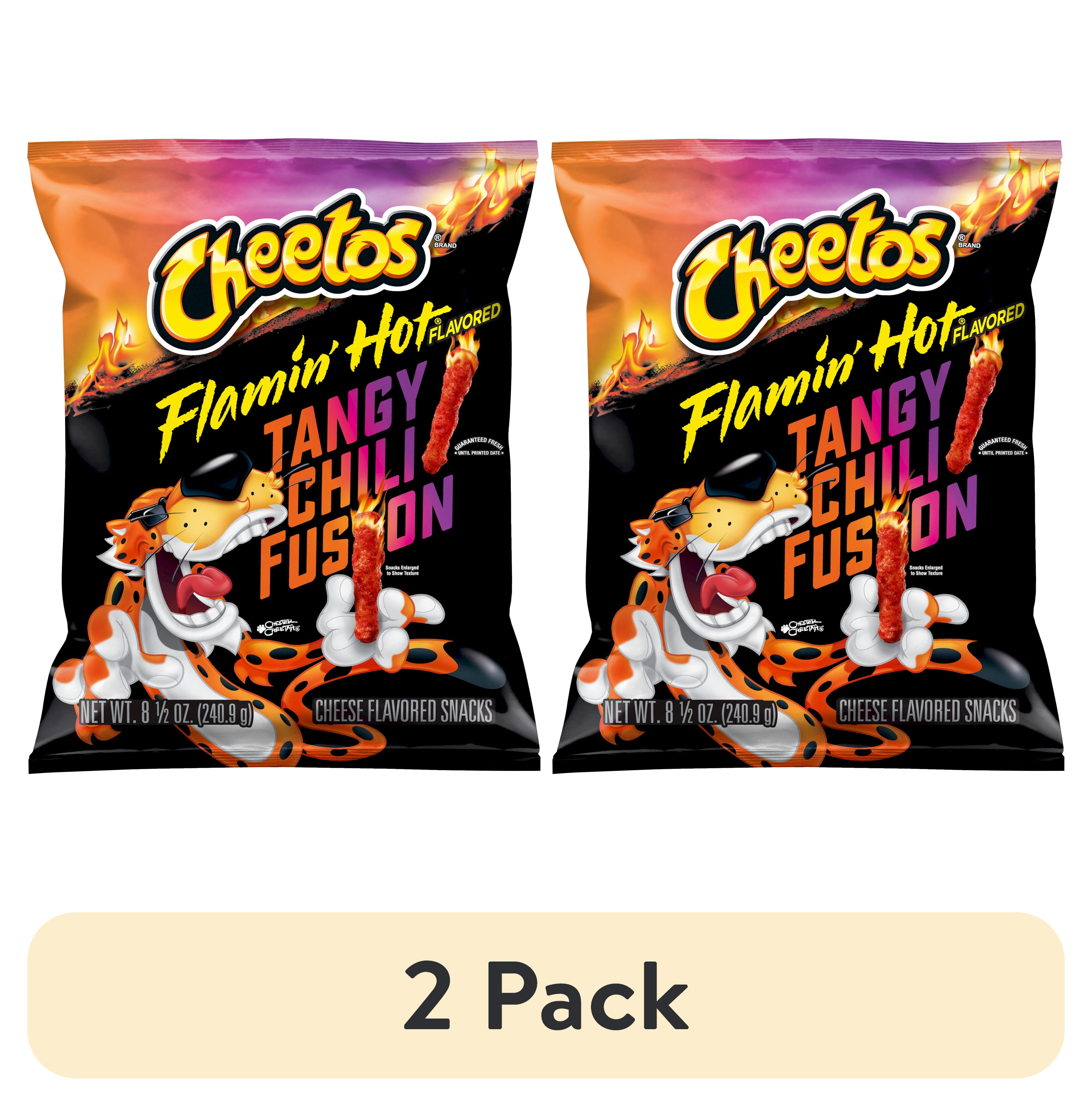 2 pack) Cheetos Flamin' Hot Tangy Chili Fusion Flavored Snack
