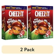 (2 pack) Cheez-It Extra Toasty Cheese Crackers, Baked Snack Crackers, 12.4 oz