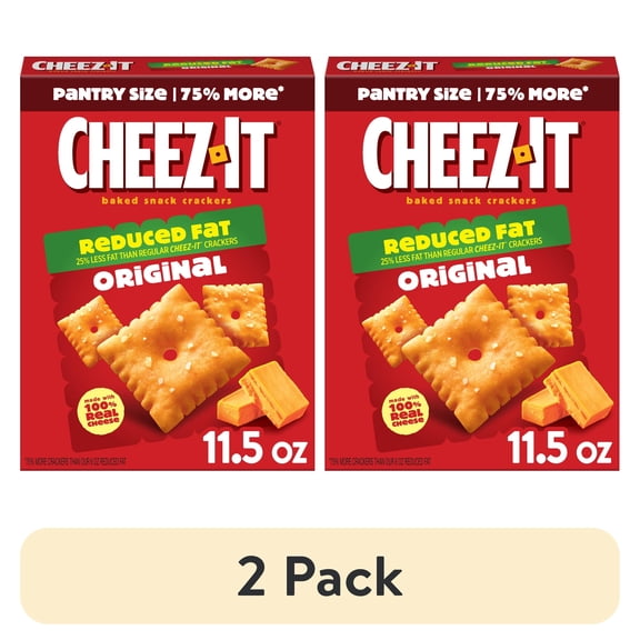 Cheez-It Reduced Fat Original Baked Snack Cheese Crackers, Made with 100% Real Cheese, 11.5 oz