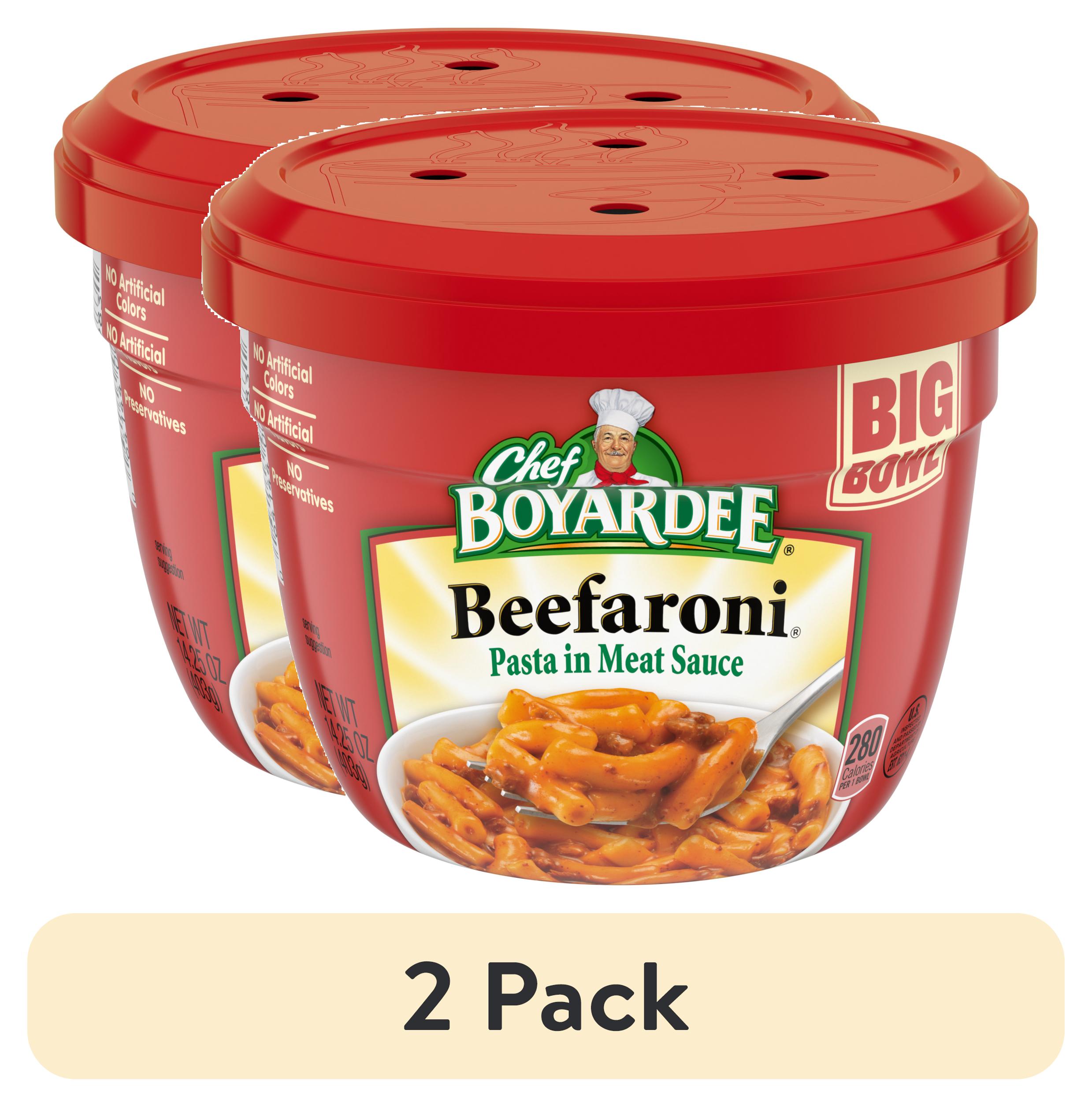 Chef Boyardee Beefaroni 2-Pack, 14.25 oz Bowls for Breakroom - Walmart ...