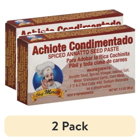 (2 pack) Chef Merito Achiote Seasoning Paste, 3.5 Oz