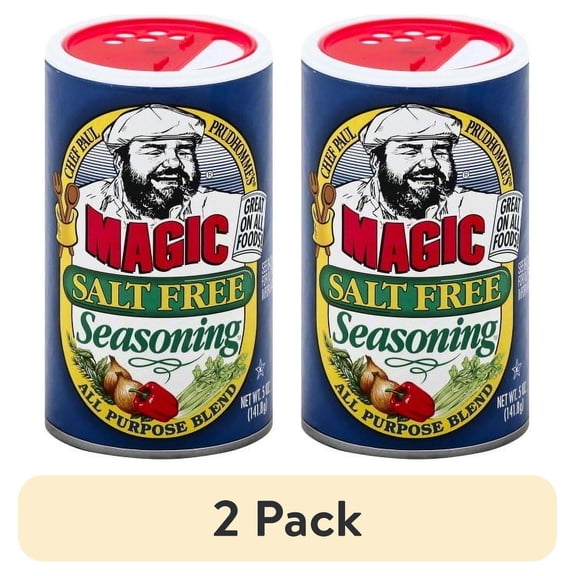 (2 pack) Chef Paul Prudhomme Magic Salt Free Seasoning, 5 oz