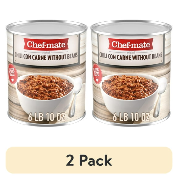 (2 pack) Chef-mate Chili Con Carne without Beans, 106 oz Can