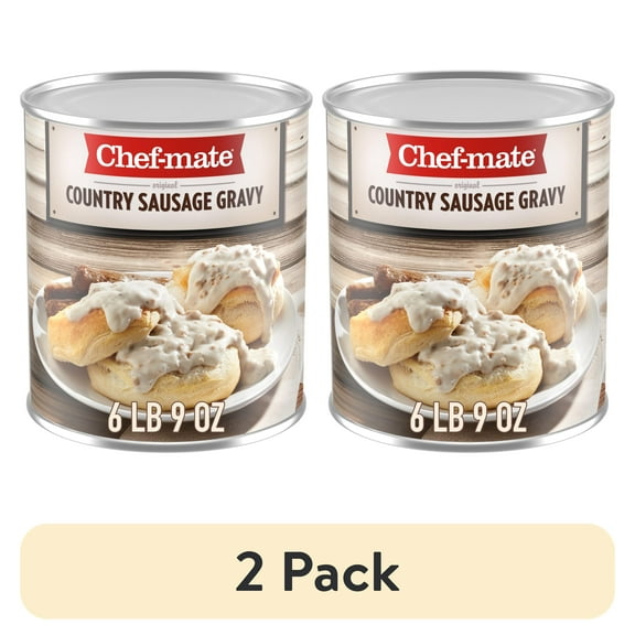 (2 pack) Chef-mate No Artificial Flavors Country Sausage Gravy, 105 oz Can