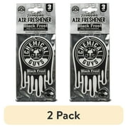 (2 pack) Chemical Guys Black Frost Hanging Car Air Freshener, 3 pack