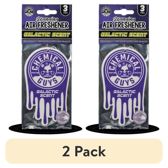 (2 pack) Chemical Guys Hanging Air Freshener 3-pack, Galactic Scent