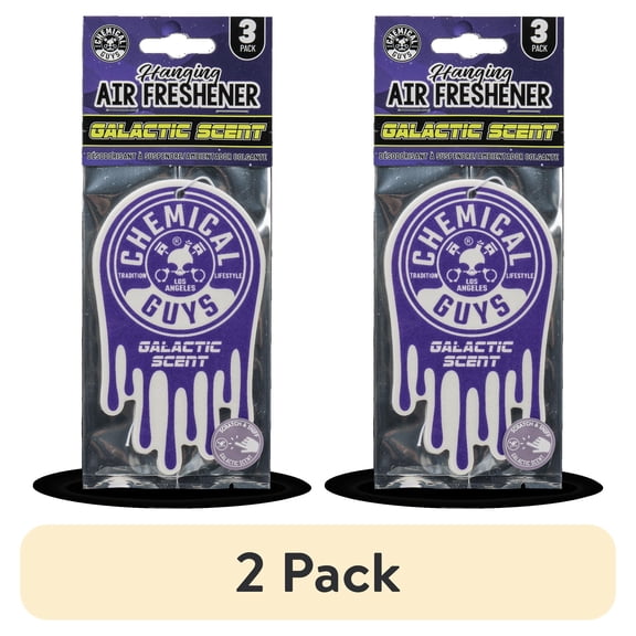 (2 pack) Chemical Guys Hanging Air Freshener 3-pack, Galactic Scent